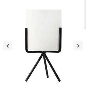 CERAMIC FLOWER POT PLANTER WITH IRON HOLDER